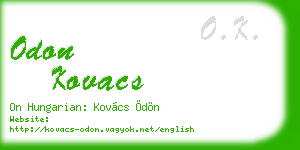 odon kovacs business card