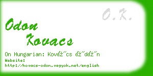 odon kovacs business card